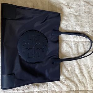 Tory Burch Large Ella Tote Bag-Navy